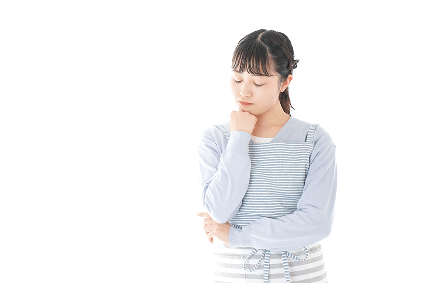 悩む主婦